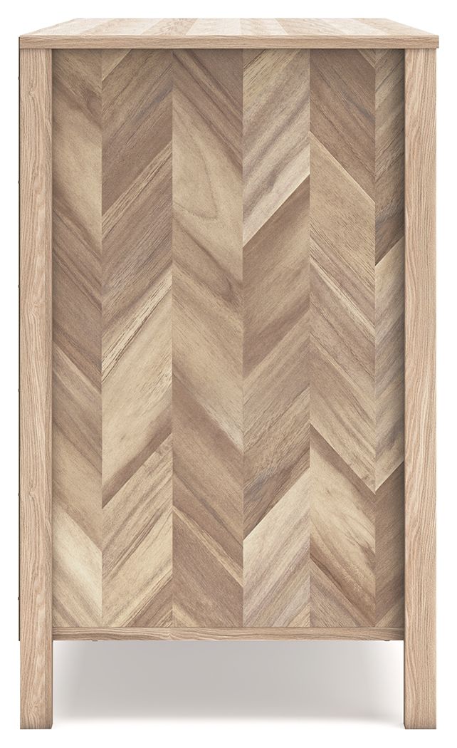 Battelle - Six Drawer Dresser - Tan