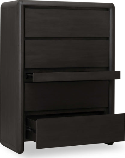 Xolani - Five Drawer Acacia Wood Chest With Jewelry Tray - Jaguar