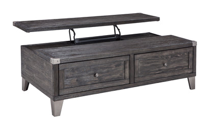 Todoe - Lift Top Cocktail Table - Dark Gray