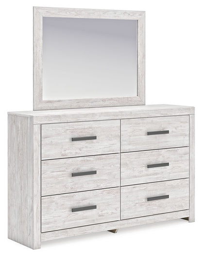Cayboni - Dresser And Mirror - Whitewash