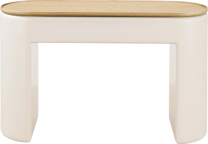 Oskar - Lift Top Console Table - Barley / Off-White