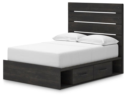 Hollivern - Panel Bed With Storage