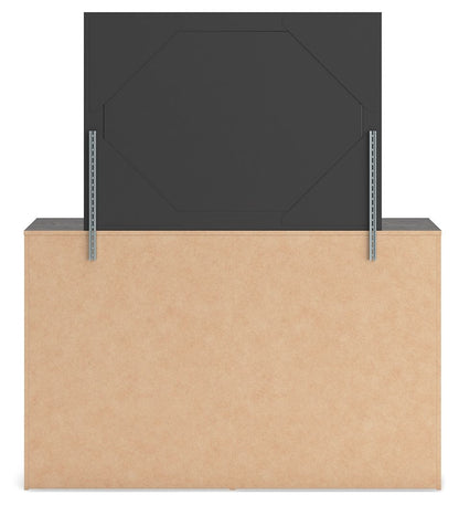 Hollivern - Dresser And Mirror - Dark Gray