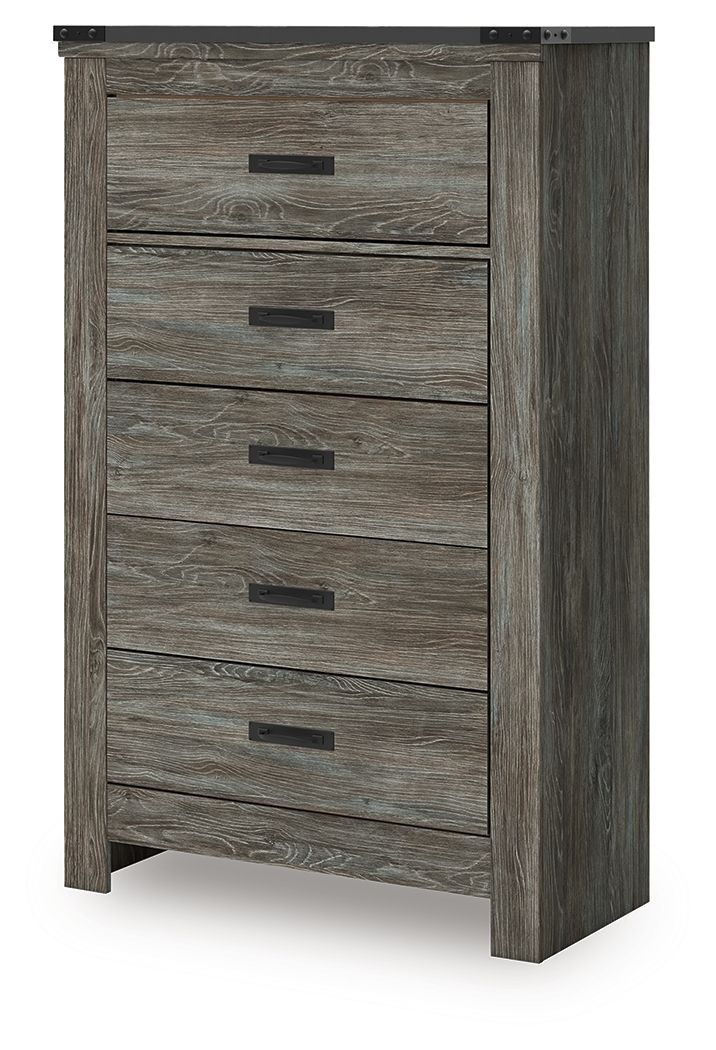 Frandern - Five Drawer Chest - Gray