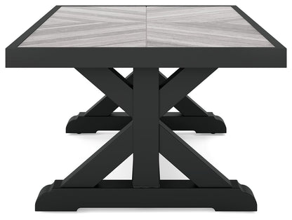 Beachcroft - Rectangular Cocktail Table - Black / Light Gray