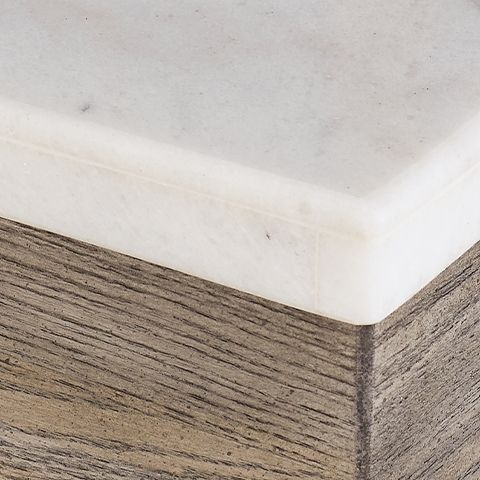 Loyaska - Square End Table - Brown / Ivory