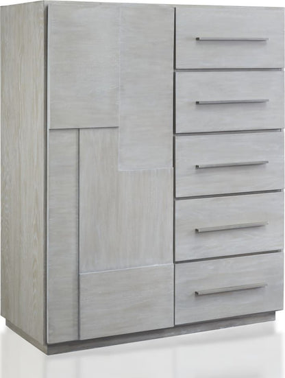 Destination - Five Drawer One Door Sweater Chest - Cotton Gray (2024)
