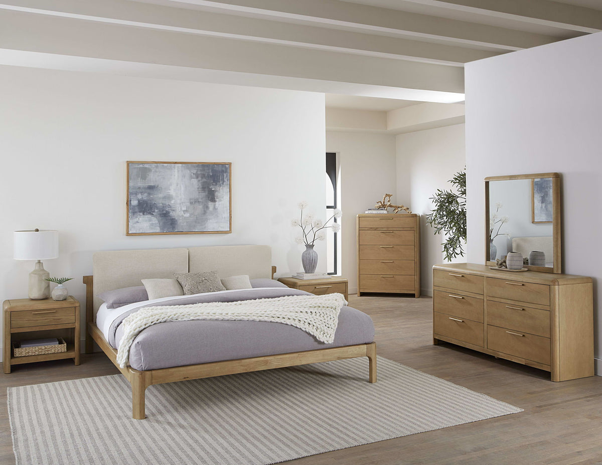 Furano - Six Drawer Ash Wood Dresser - Ginger