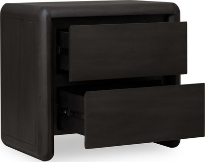 Xolani - Two Drawer Acacia Wood Nightstand - Jaguar