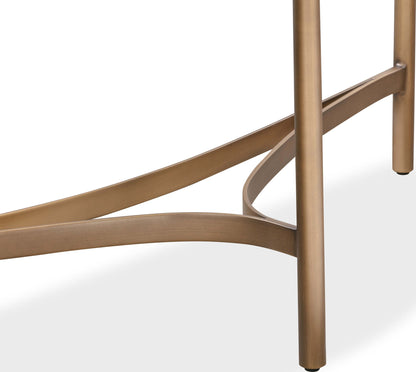 Lyon - Semi Circular Concrete And Metal Console Table