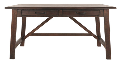Baldridge - Home Office Large Leg Desk - Rustic Brown