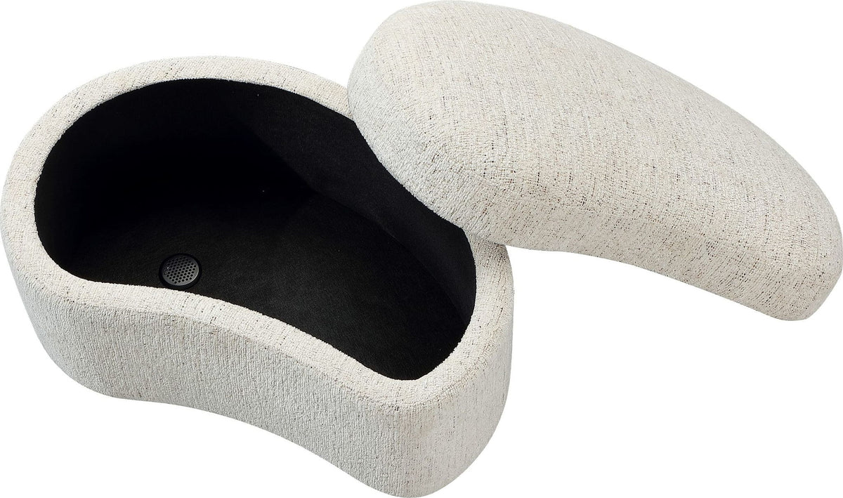 Afra - Fully Upholstered Storage Ottoman - Chinchilla
