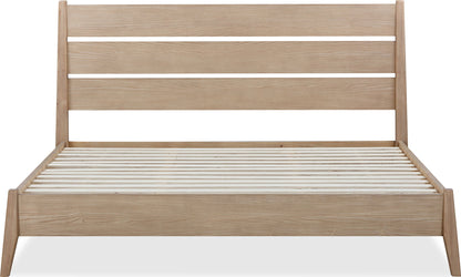 Sumire - Slatted Ash Wood Platform Bed