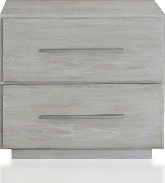 Destination - Two Drawer Nightstand - Cotton Gray