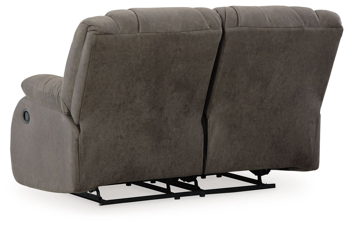 First Base - Reclining Loveseat - Gunmetal