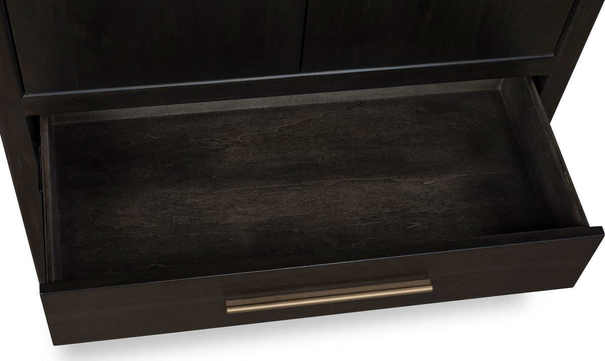 Zamba - Four Door One Drawer Acacia Bar Cabinet - Jaguar