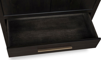 Zamba - Four Door One Drawer Acacia Bar Cabinet - Jaguar