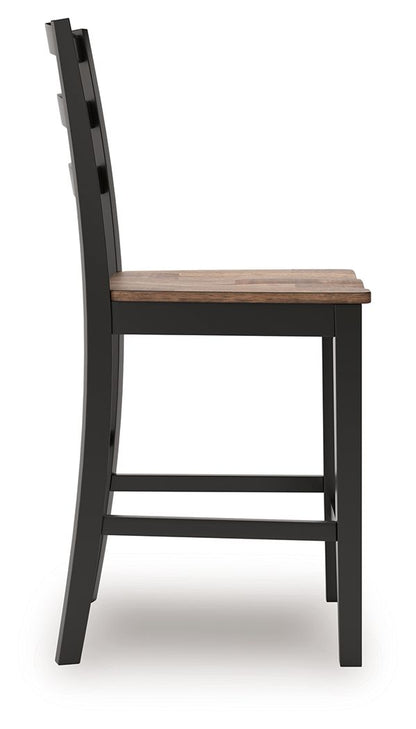 Wildenauer - Barstool (Set of 2) - Brown / Black