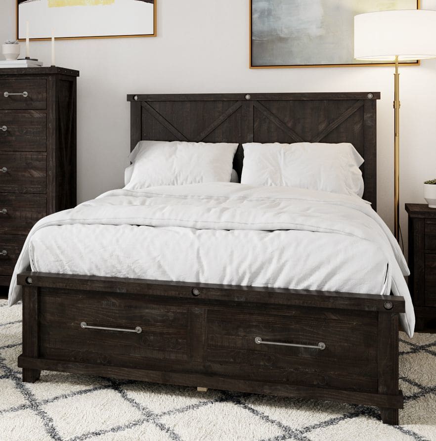 Yosemite - Solid Wood Panel Bed