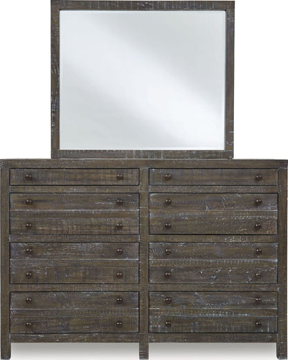 Townsend - Solid Wood Eight Drawer Dresser - Gunmetal (2024)