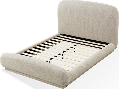 Tirimbina - Chenille Upholstered Platform Bed
