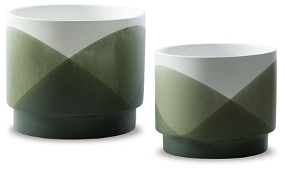 Ardenridge - Planter Set (Set of 2) - Green / White