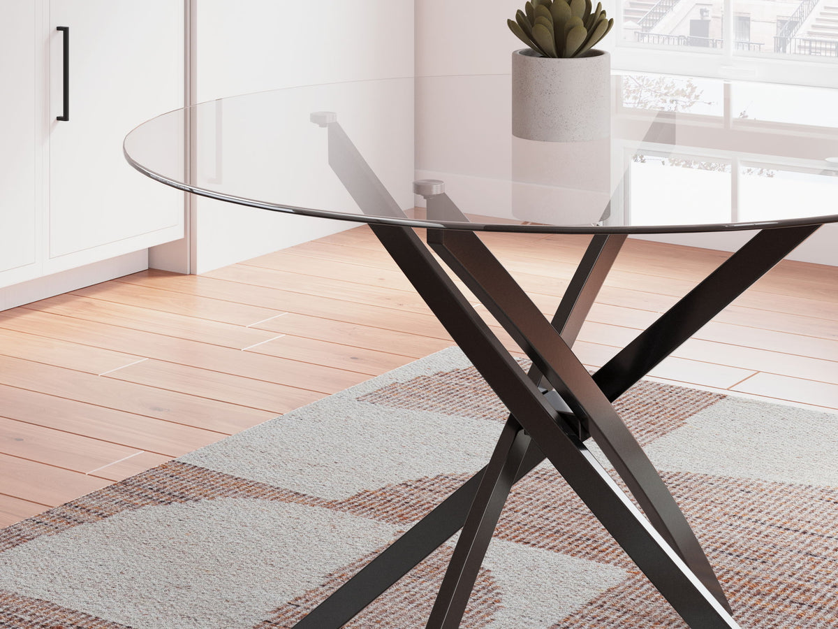Pharwynn - Round Dining Room Table - Black