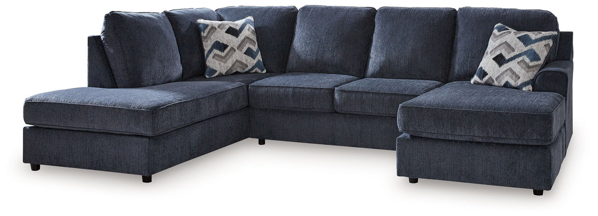 Albar Place - 2-Piece Sectional With Raf Sofa Chaise - Cobalt