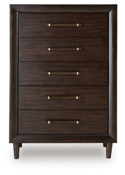 Dantenton - Five Drawer Chest - Merlot