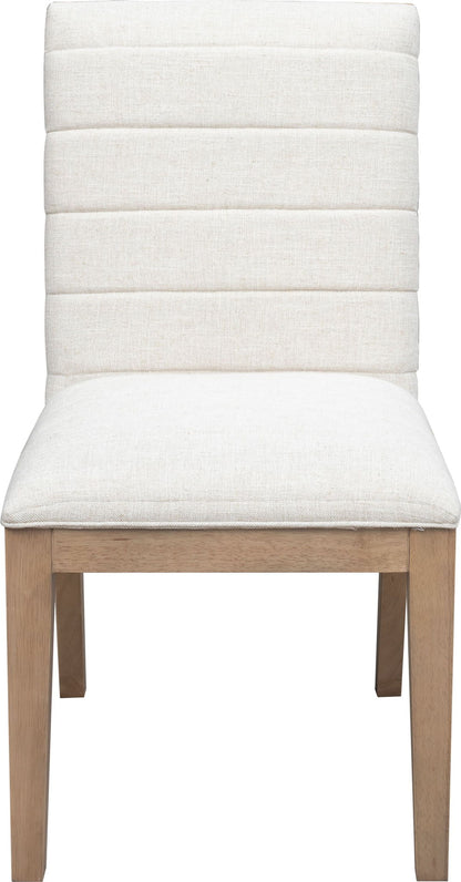 Sumire - Solid Wood Dining Chair (Set of 2) - Ginger And Natural Linen