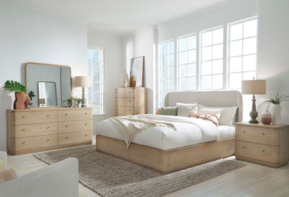 Penny - Two Drawer White Ash Nightstand - Buff Cream