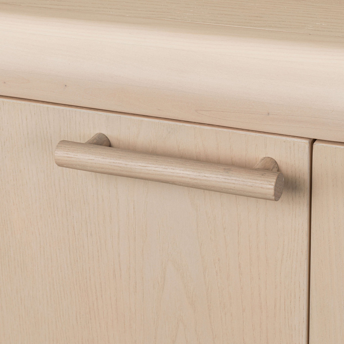 Liv - Four Door Ash Wood Sideboard - White Sand