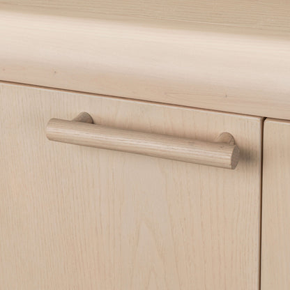 Liv - Four Door Ash Wood Sideboard - White Sand
