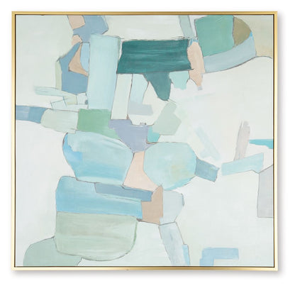 Wynburn - Wall Art - White / Blue / Green