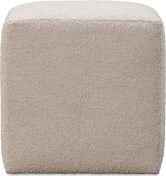 Liv - Fully Upholstered Dining Ottoman - Brun Boucle