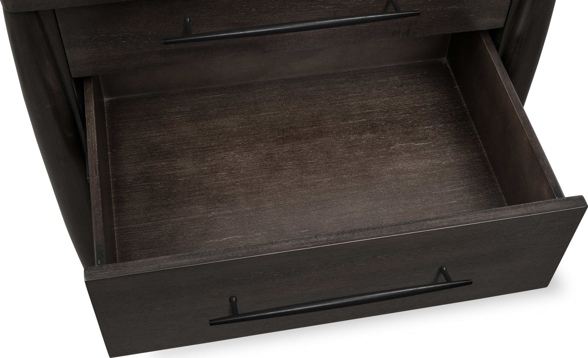 Koko - Three Drawer Nightstand With Cord Management - Minx