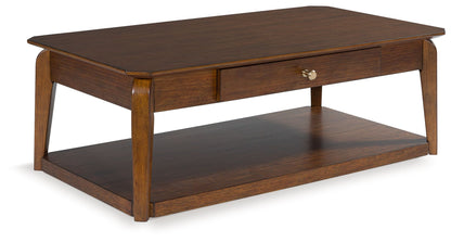 Trenmour - Rectangular Cocktail Table - Medium Brown