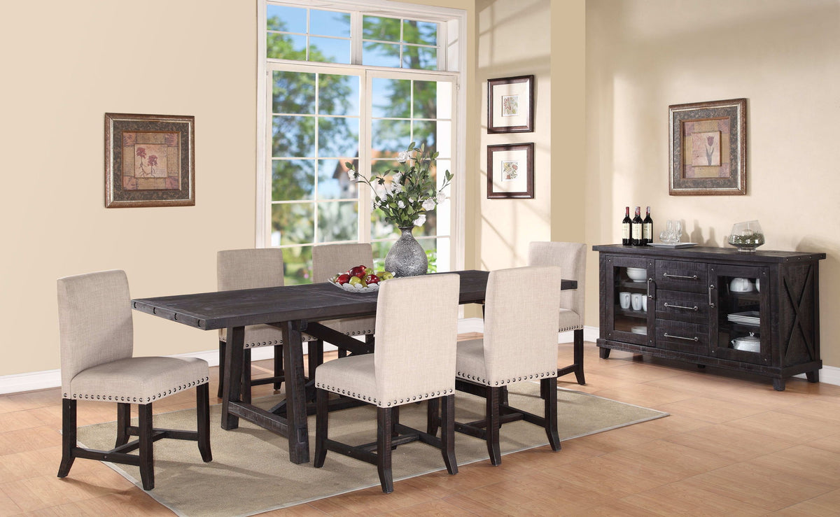 Yosemite - Solid Wood Rectangular Extension Table - Cafe