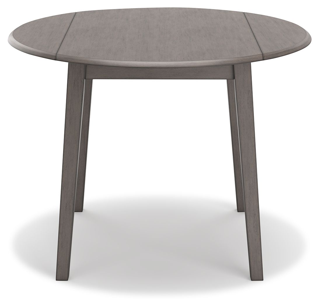 Shullden - Round Drm Drop Leaf Table - Gray