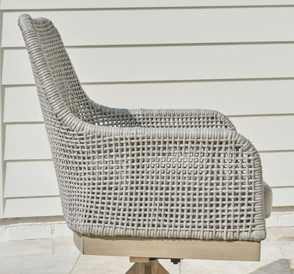 Seton Creek - Swivel Chair With Cushion (Set of 2) - Gray