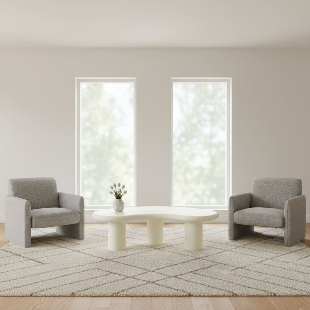Sven - Tall Wooden Coffee Table - Rice