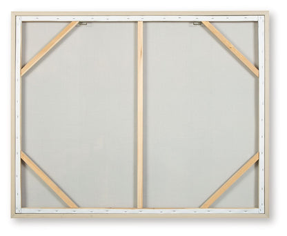 Worthney - Wall Art - Blue / White / Brown