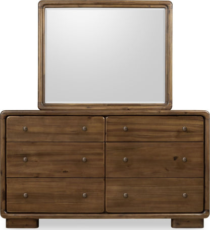 Boka - Six Drawer Acacia Wood Dresser - Impala