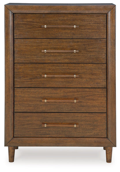 Lyncott - Five Drawer Chest - Brown