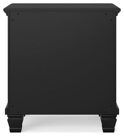Lanolee - Two Drawer Nightstand - Black