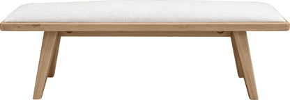 Sumire - Upholstered Bench - Ginger And Natural Linen