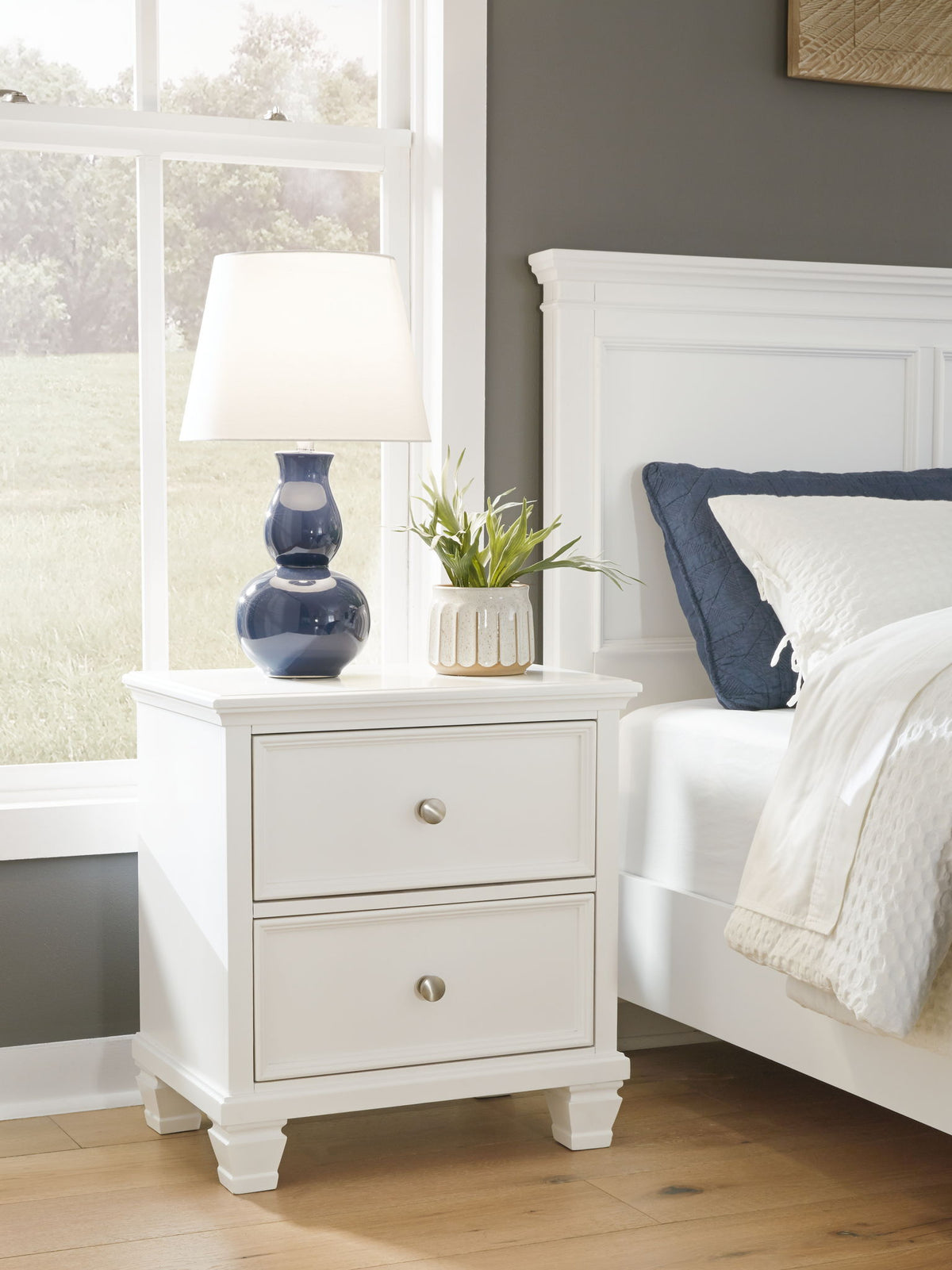 Fortman - Two Drawer Night Stand - White