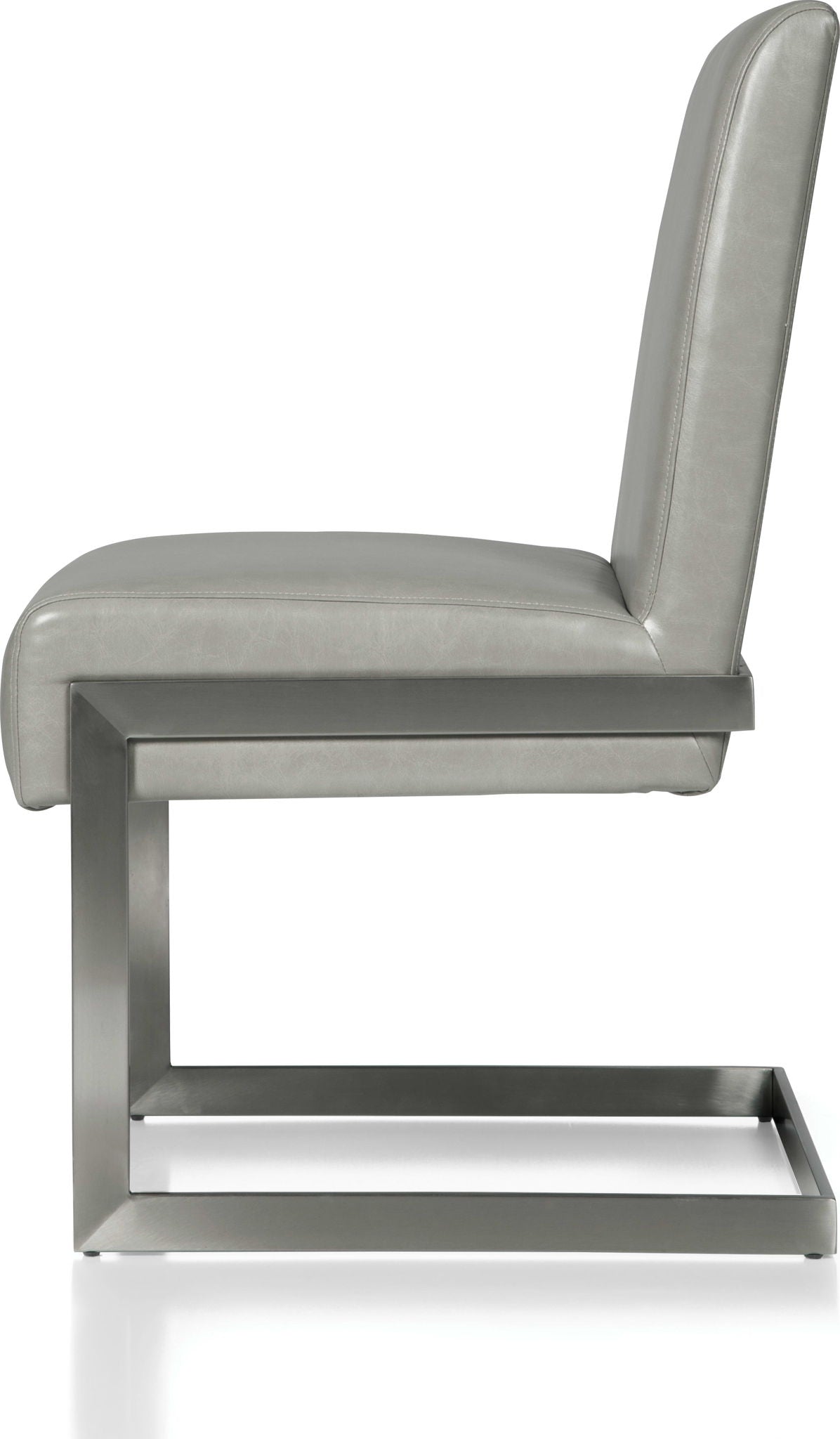 Coral - Synthetic Leather Upholstered Dining Chair (Set of 2) - Carrara / Stainless Steel