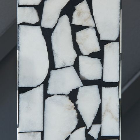 Macaria - Marble Table Lamp - White / Black