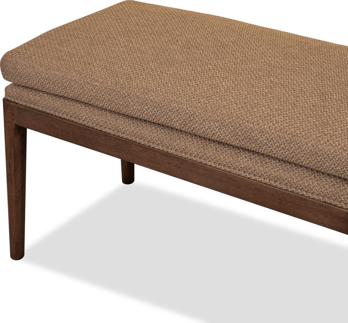 Carlisle - Upholstered Bench - Light Brown / Pecan Pie
